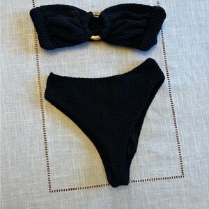 Montce black crochet bikini set